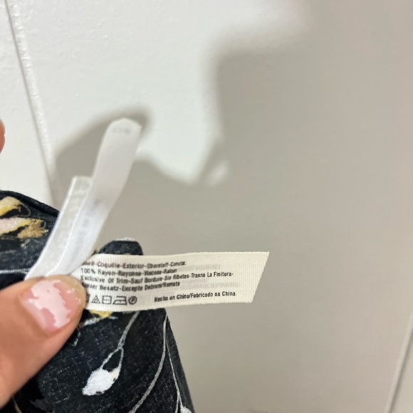 Free People Intimately  Mini Ruffle Black Floral Dress Size M - Picture 10 of 10